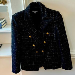 Generation Love tweed black blazer
